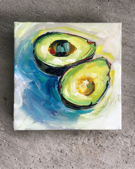 Avocado Produce Still Life Series Acrylic Painting Amazing Art