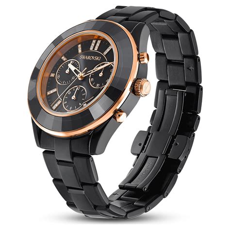 Octea Lux Sport Watch Swiss Made Metal Bracelet Black Black Finish