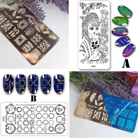 Diy Nail Art Stamp Stamping Plates Manicure Template Uygun Fiyatlı