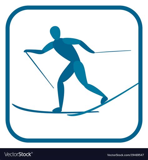 cross country skiing royalty free vector image