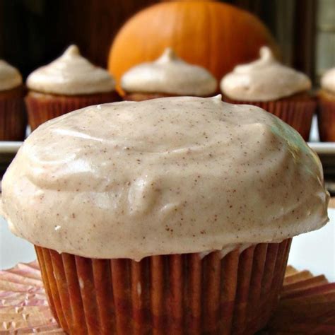 Pumpkin Cupcakes With Cinnamon Cream Cheese Frosting Desserts