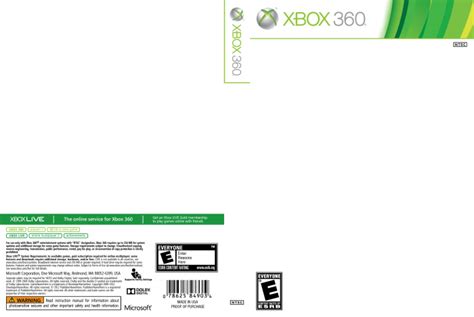Xbox 360 Game Cover Template
