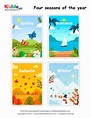Free Printable four seasons of the year Worksheet - kiddoworksheets