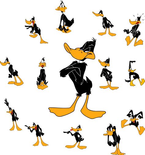 An Image Of Donald Ducky Cartoon Character Set In Various Poses On