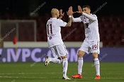 Simone Zaza (Torino FC) y Alessandro Buongiorno (Torino FC) celebran ...