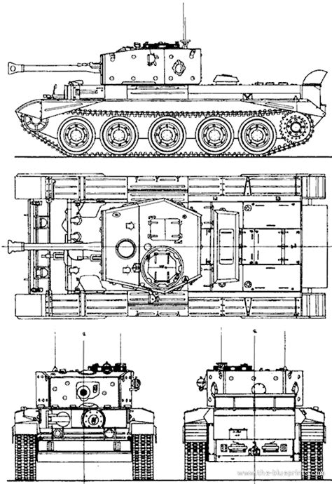 Tank A27m Cromwell Mkvii Drawings Dimensions Figures Download