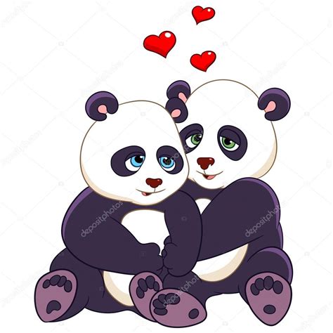 Passionate Pandas — Stock Vector © Sybirko 83899132