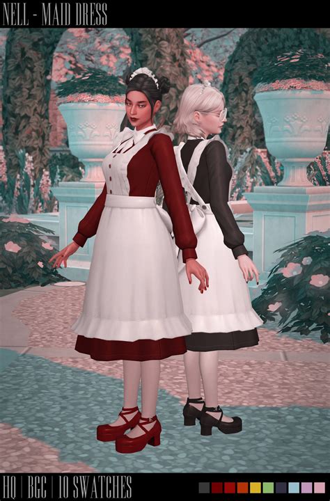 Maid Dress Hq Compatible Base Game Comp The Sims Book