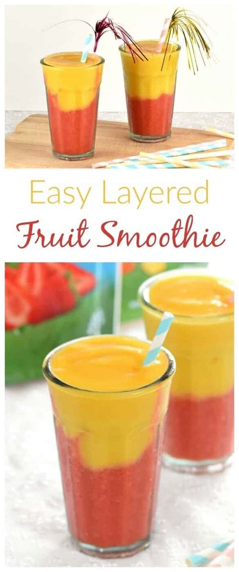 Place the dole frozen sliced strawberries, apple juice and honey or maple syrup (to taste) into a high speed blender. Easy Layered Smoothie Recipe with Dole Frozen Fruit - Eats ...