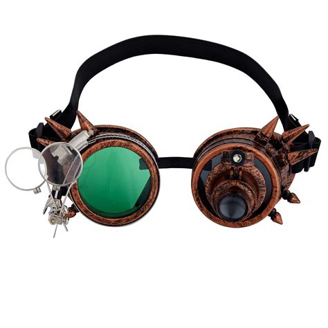 Buy Futata Steampunk Goggle With Colored Lenses And Ocular Loupe Welding Gothic Steampunk Glasses