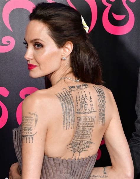 21 Exquisite Angelina Jolie Tattoos With Meanings 2023 From Old Designs To The New Cover Ups