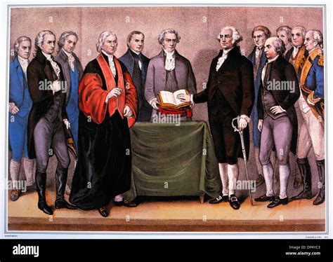 The Inauguration Of George Washington 1789 Lithograph Currier And Ives