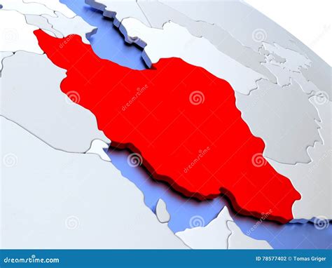 Iran On World Map Stock Illustration Illustration Of Political 78577402