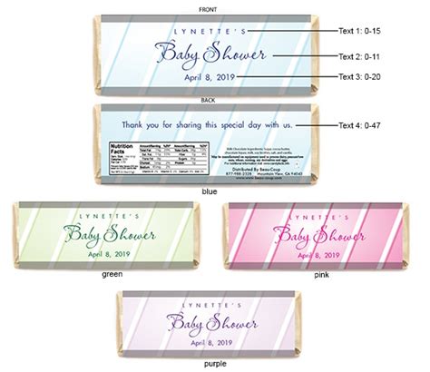 Personalized Baby Shower Chocolate Bars