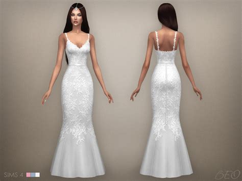 Wedding Dress 07 S4 Download Sims 4 Dresses Sims 4 Wedding Dress