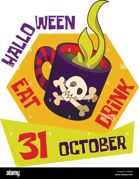 Halloween Drink Logo Cartoon Of Halloween Drink Vector Logo For Web