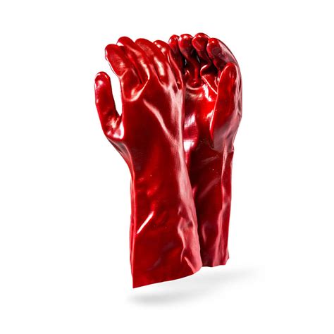 Red Pvc Elbow Glove