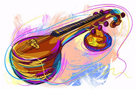 Colorful Veena Stock Illustration Download Image Now Istock