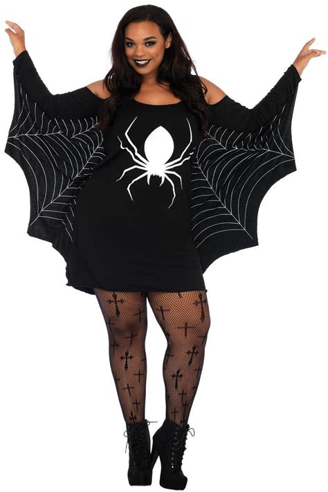 Spiderweb Plus Size Jersey Tunic Dress In 2020 Plus Size Costume