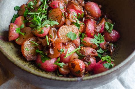 Recipe Braised Radishes With Shallots And Bacon Kitchn