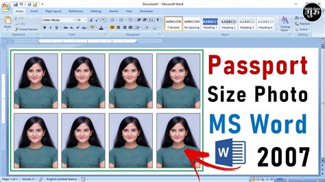 How To Make Passport Size Photo In Microsoft Word Passport Size