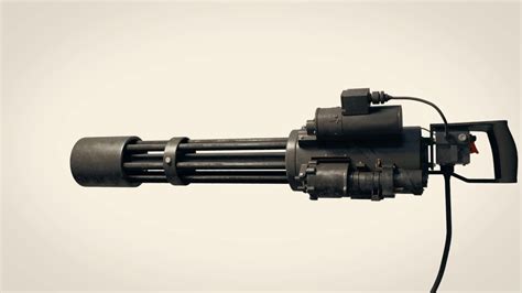 Minigun 3d Model Preview Youtube