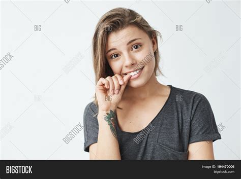 Nervous Young Pretty Image And Photo Free Trial Bigstock