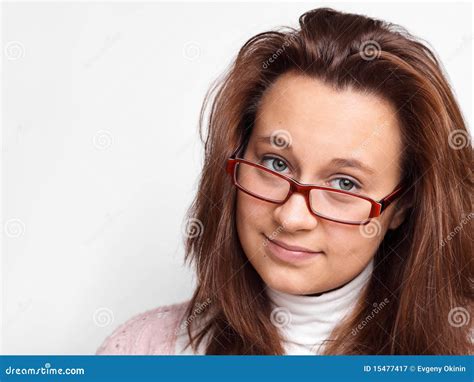 girl with glasses stock image image of glasses face 15477417
