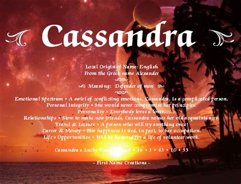 Cassandra Names With Meaning Make New Friends