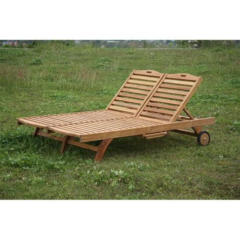 Classic Double Sun Lounger Indonesia Teak Garden Furniture Manufacturer