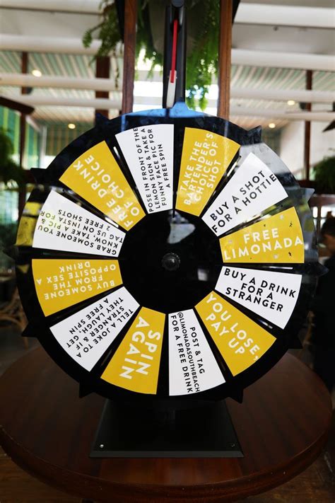 Drinking Games Limonada Bar Brunch Drinking Games Wheel Of Fortune Game Spinning Wheel Game