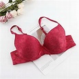 Beauwear Tulip Lace Push Up Bra Flirt Underwire Demi Bras for Women ...