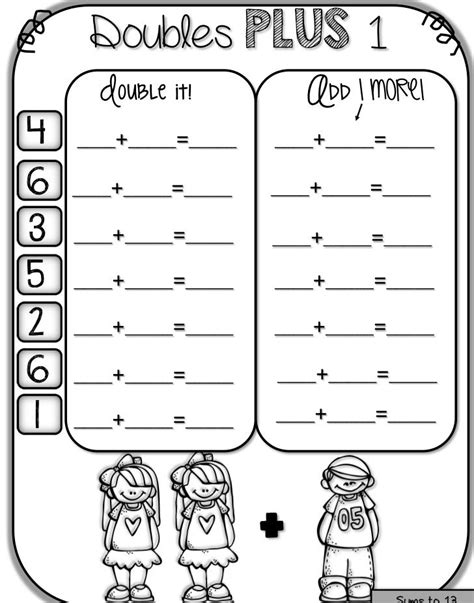 Add Doubles Worksheets
