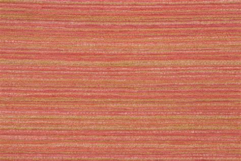 25 Yards Fabricut Chenille Stripe Woven Upholstery Fabric In Strawberry