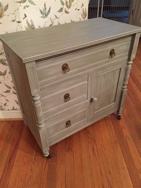 Antique Cabinet Painted With Annie Sloan French Linen Then Dry Brushed