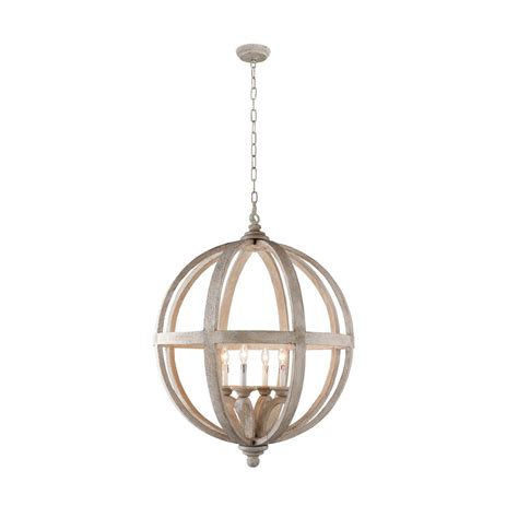 Blown glass hangs off your choice of copper or steel in this ic lights s pendant. Y Decor Hercules 4-Light Brown Wood Globe Chandelier-LZ3225-4 - The Home Depot