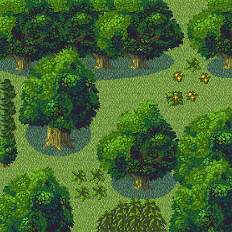 Made Some Trees And Bushes From A Top Down Perspective Perfect For Rpg