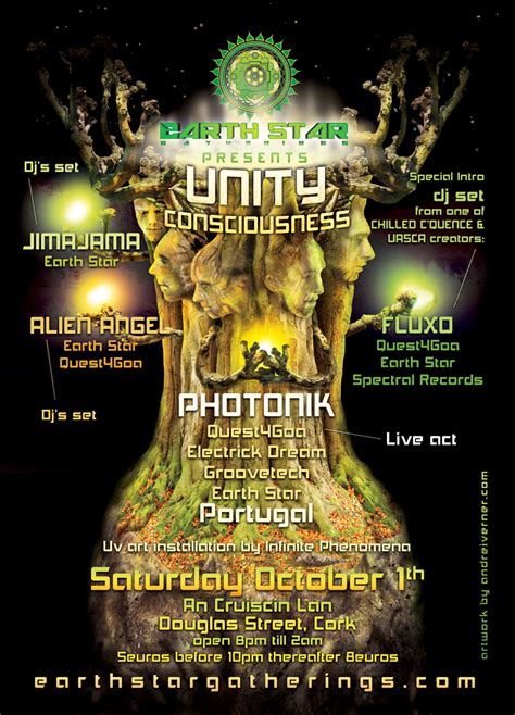 Unity Consciousness Psychedelic Party Flyer Andrei Verner