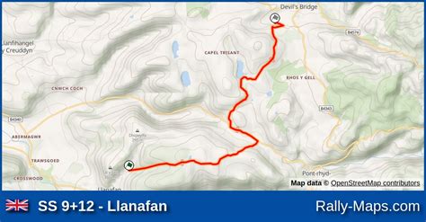 Ss 912 Llanafan Stage Map Rali Ceredigion 2023 Brc 🌍 Rally