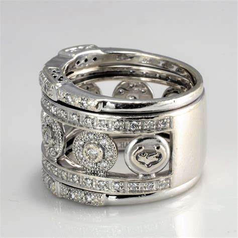 Charriol Diamond Wide Ring 070 Ctw Sz 7 — 100 Ways