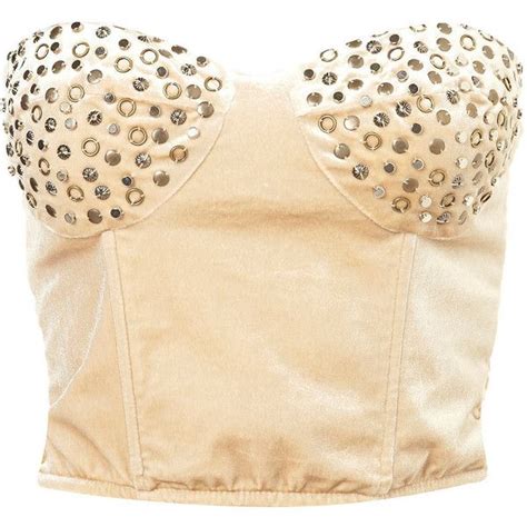 Patricia Studded Bustier By Goldie 40 Liked On Polyvore Topshop