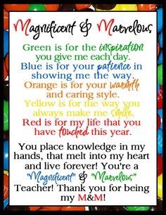 M&m christmas poem (printable included). M&M teacher poem - Google Search | Teacher gifts | Pinterest