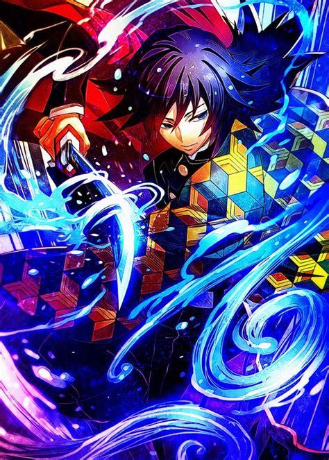 anime demon slayer giyuu poster by reo anime displate anime demon anime wallpaper anime art