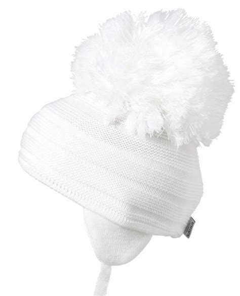 Satila Of Sweden Purl Huge Pom Hat White Petit Posh