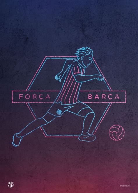 Forca Barca Poster Picture Metal Print Paint By Barça Displate