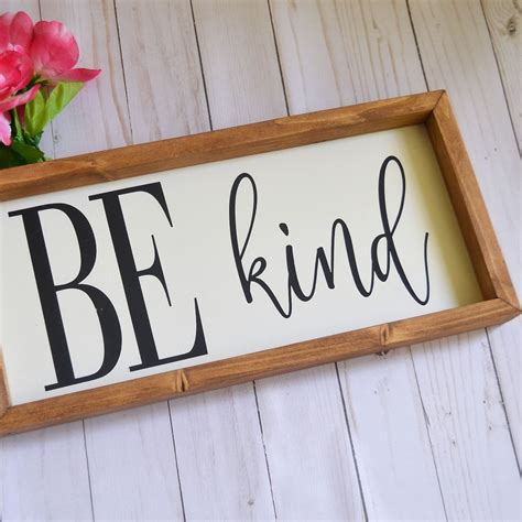 Be Kind Sign Framed Be Kind Classroom Sign Gallery Wall Etsy
