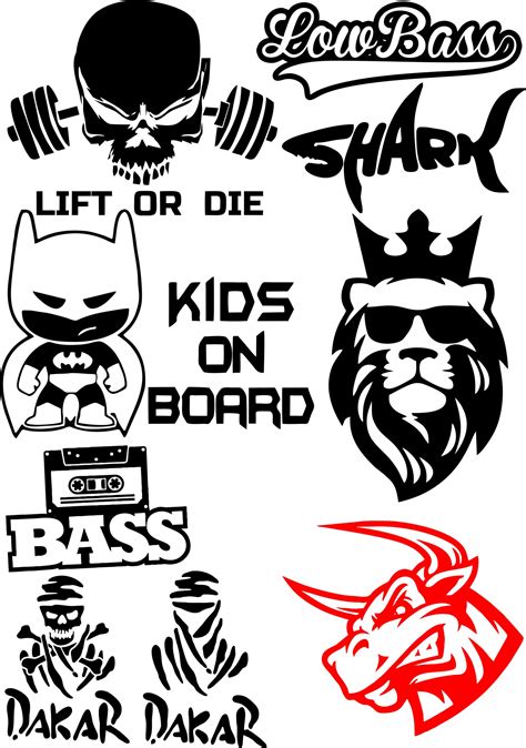 Vinyl Stickers On Car Vector Pack Free Vector Cdr Download Axis Co