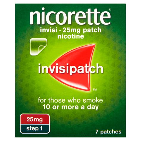 nicorette invisi 25mg step 1 nicotine 7 patches chemist 4 u
