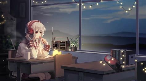 Anime Girl Listening To Radio Live Wallpaper Wallpaperwaifu