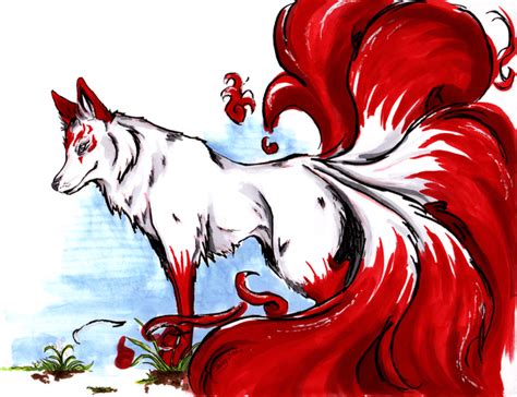 Another Kitsune By Rouxberry On Deviantart Cute Fantasy Creatures